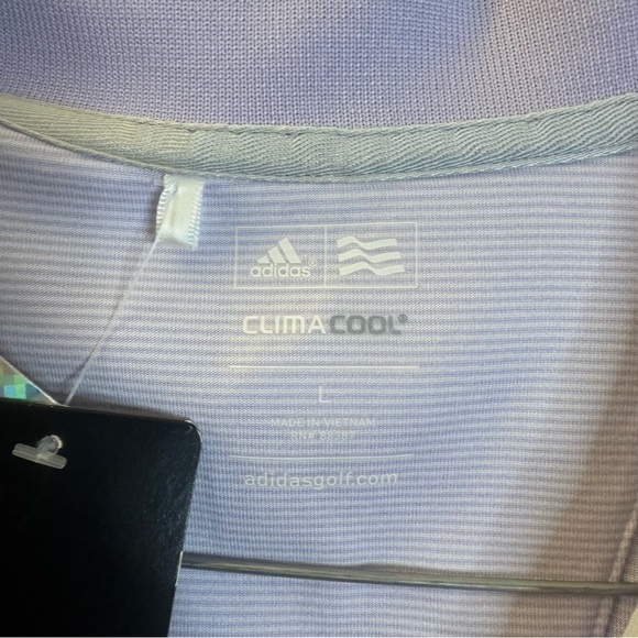 Adidas Men’s Climacool Legacy Short Sleeve Jasmin White Polo Shirt Size Large - Picture 7 of 15